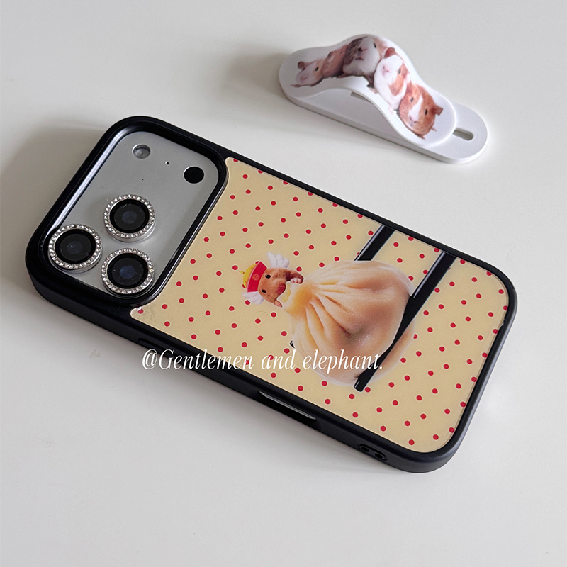 Resin Art Phone Case - Korean Ins Xiaolongbao Guinea Pig Phone