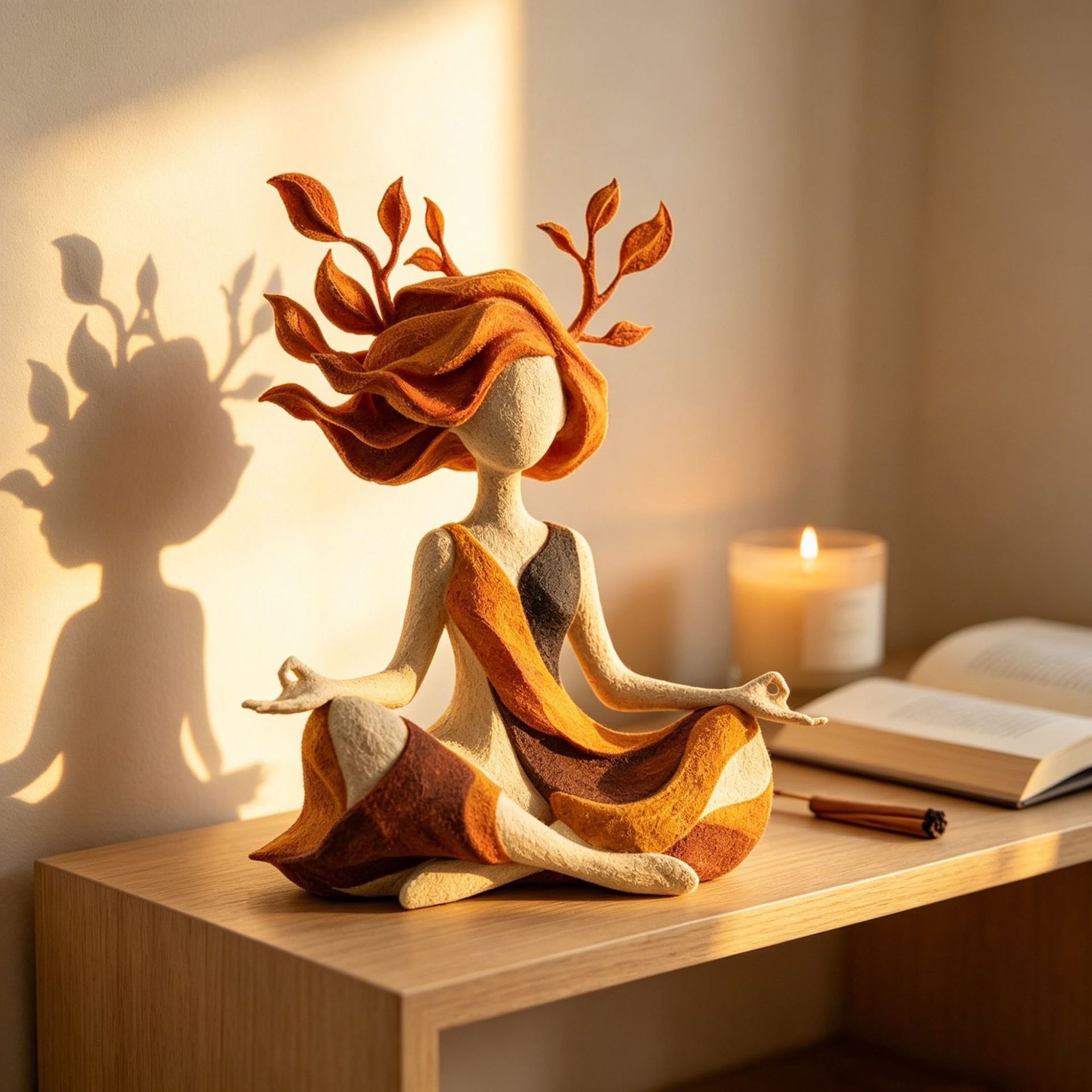 Resin Artist - Creative Artistic Yoga Girl Resin Figurine
