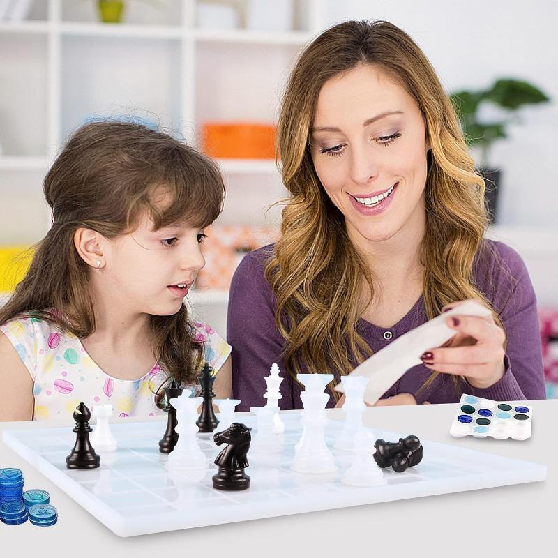 Resin Chess Set Mold With Ches - Resin Art Kit With Molds ulasan dan harga