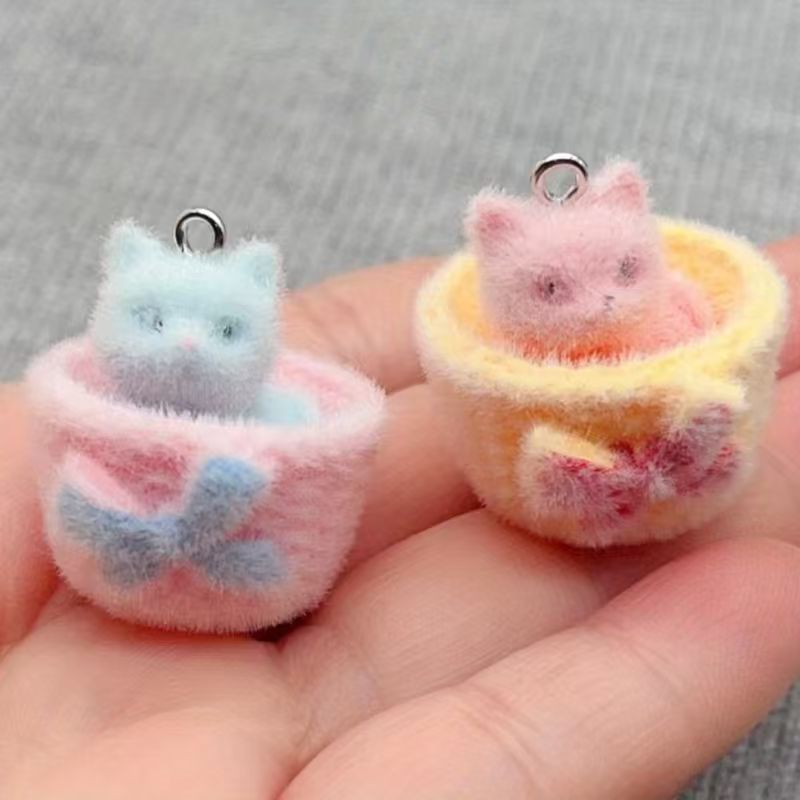 4pcs 3D plush resin cat pendan - Resin Art Kits For Adults ulasan dan harga