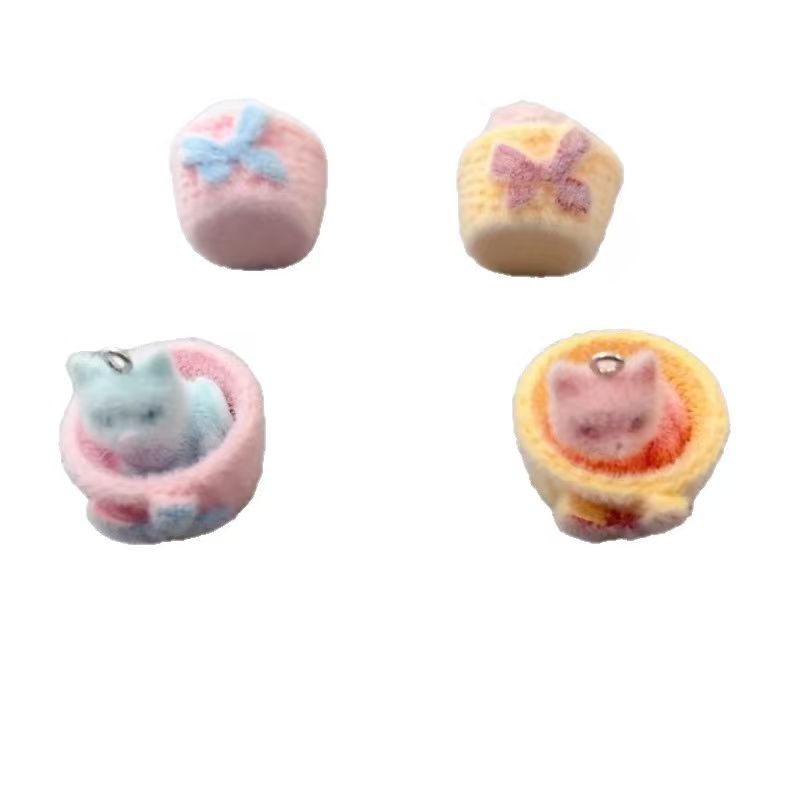 4pcs 3D plush resin cat pendan - Resin Art Kits For Adults ulasan dan harga