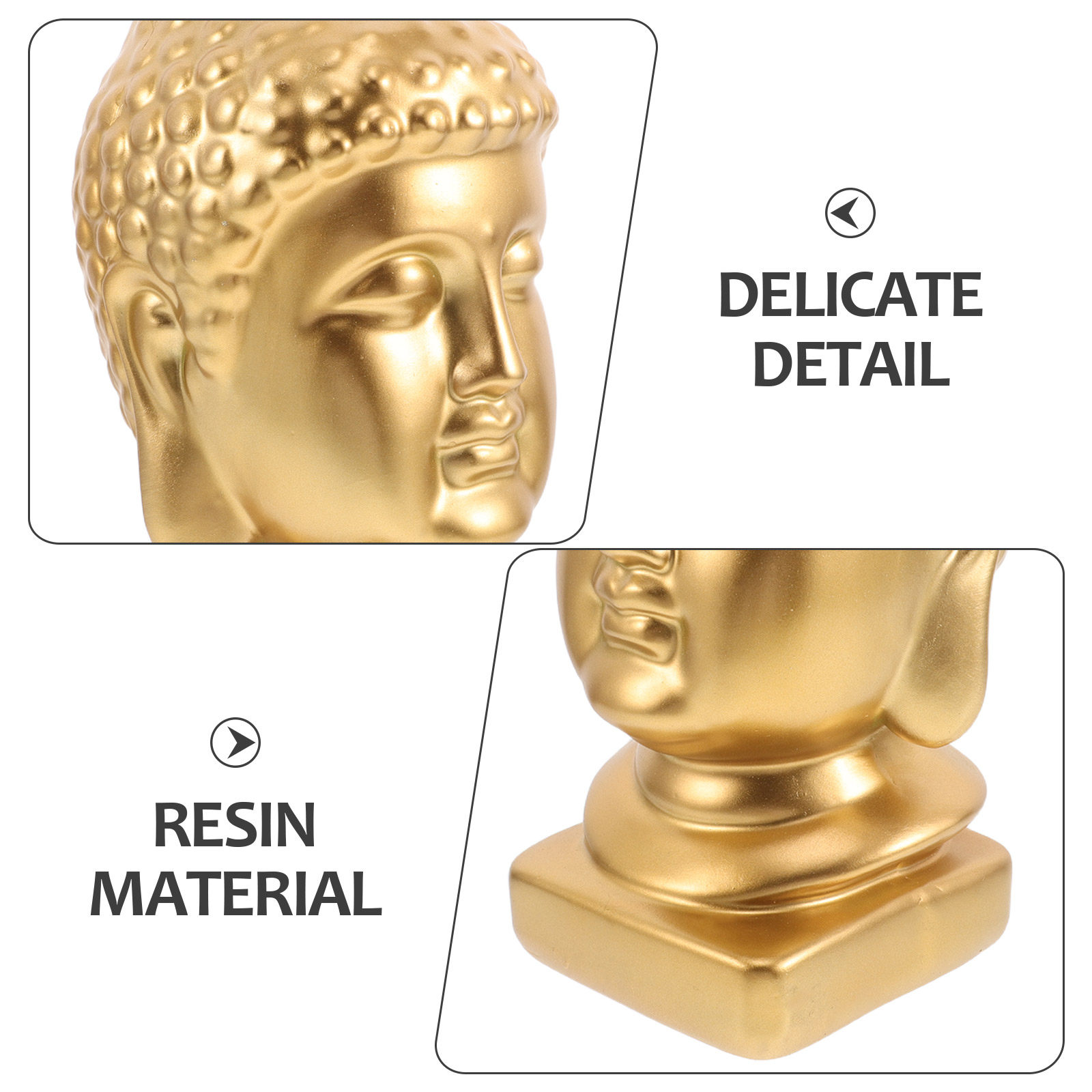 Resin Buddha Head Art Statue E - Resin Art Decor ulasan dan harga