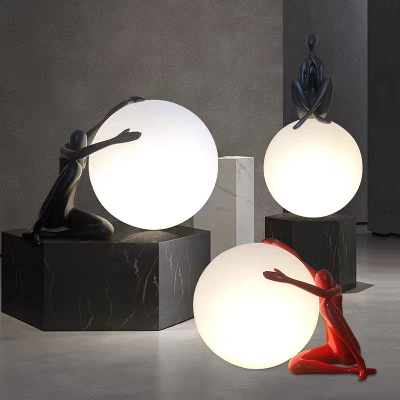 Nordic Art Floor Lamp Abstract - Resin Art In Floor ulasan dan harga