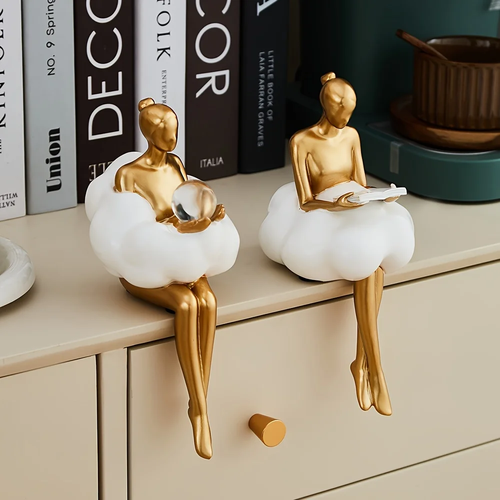 Cloud Girl Sculpture Abstract  - Resin Art Aesthetic ulasan dan harga
