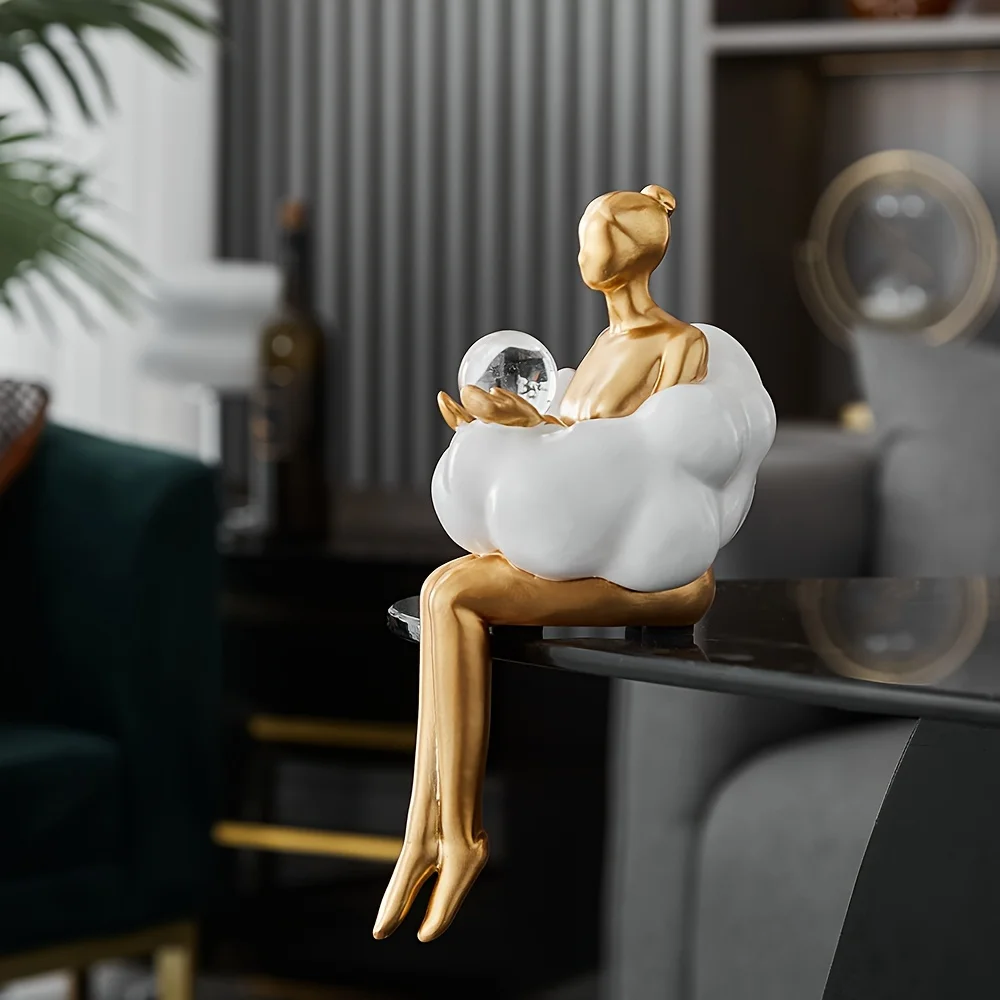 Cloud Girl Sculpture Abstract  - Resin Art Aesthetic ulasan dan harga