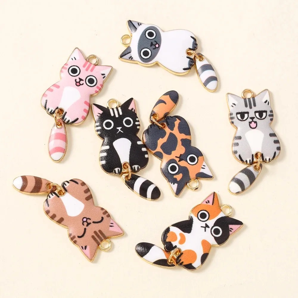 10Pcs 16×39mm Cute Cartoon Cat - Resin Art Kits For Adults ulasan dan harga