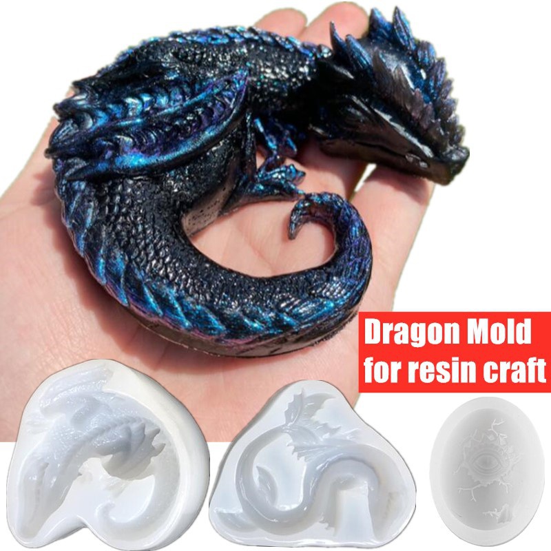 3 Styles Mirror Sleepy Dragon  - Resin Art Kit With Molds ulasan dan harga