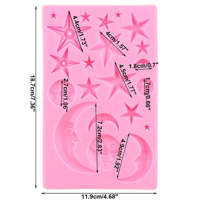 Sun Face Moon Stars Polymer Cl - Resin Art Kit With Molds ulasan dan harga