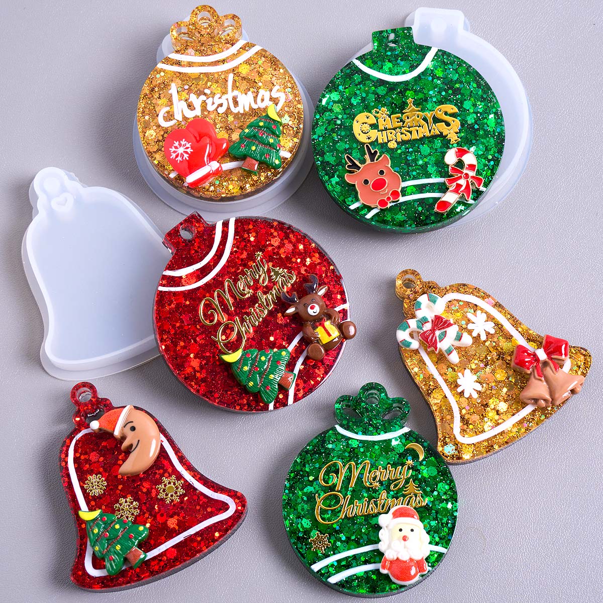 Xmas Tag Pendant Silicone Mold - Resin Art Kit With Molds ulasan dan harga