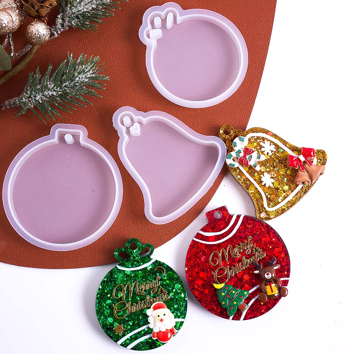 Xmas Tag Pendant Silicone Mold - Resin Art Kit With Molds ulasan dan harga