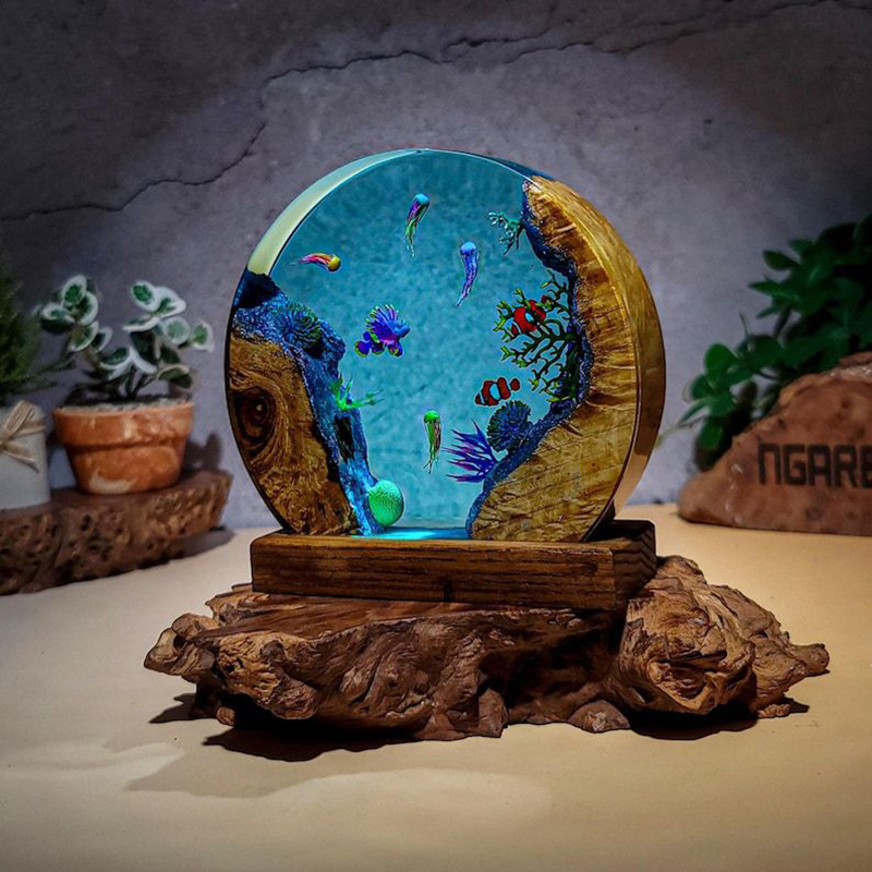 Ocean Aquarium Organism Resin  - Resin Art Decor ulasan dan harga