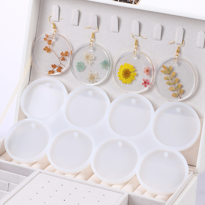 Hot 8/12pcs Round Oval Pendant - Resin Art Heat Gun ulasan dan harga