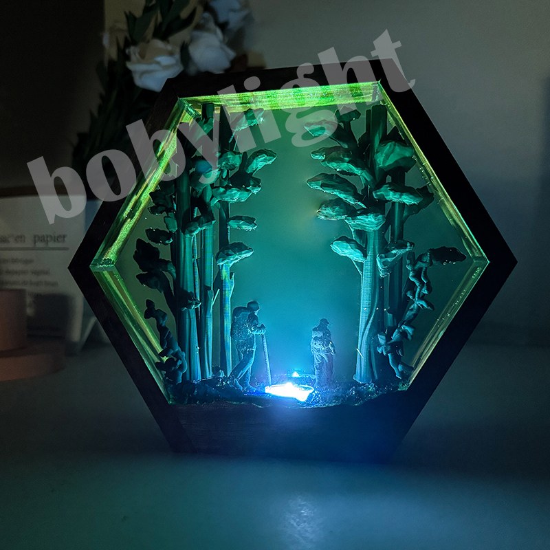 Hiker Figure Table Resin Lamp  - Resin Artist ulasan dan harga