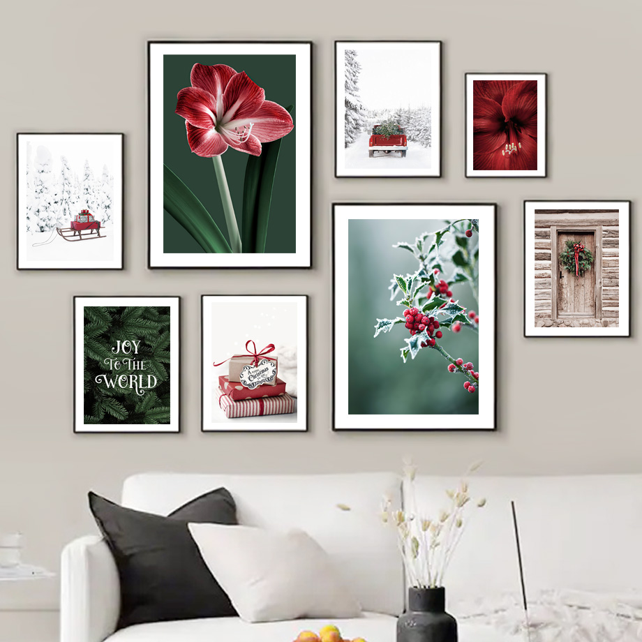 Poster Christmas Sleigh Red Ma - Resin Art Images ulasan dan harga