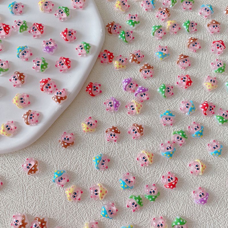 2/10/20pcs Kirby Nail Charms 3 - Resin Art Decor ulasan dan harga