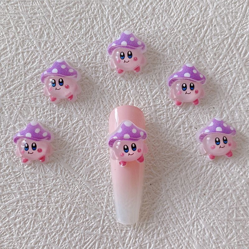 2/10/20pcs Kirby Nail Charms 3 - Resin Art Decor ulasan dan harga