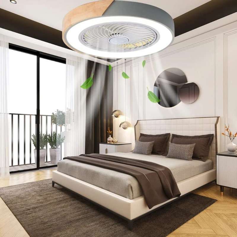 Modern Wood Ceiling Fan Light  - Resin Art On Wood ulasan dan harga