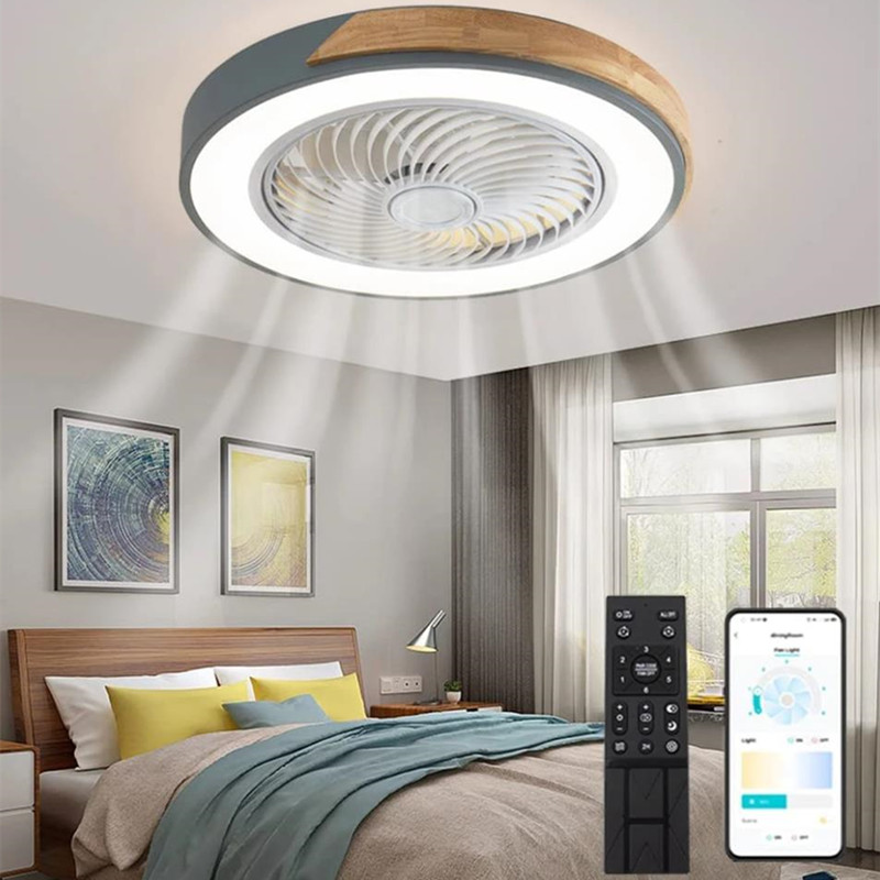 Modern Wood Ceiling Fan Light  - Resin Art On Wood ulasan dan harga