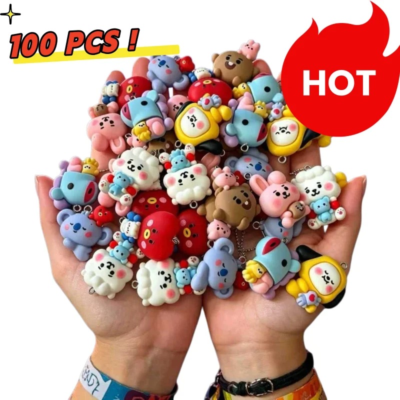 7pcs BT21 Resin Cartoon Charm  - Resin Art Kits For Adults ulasan dan harga