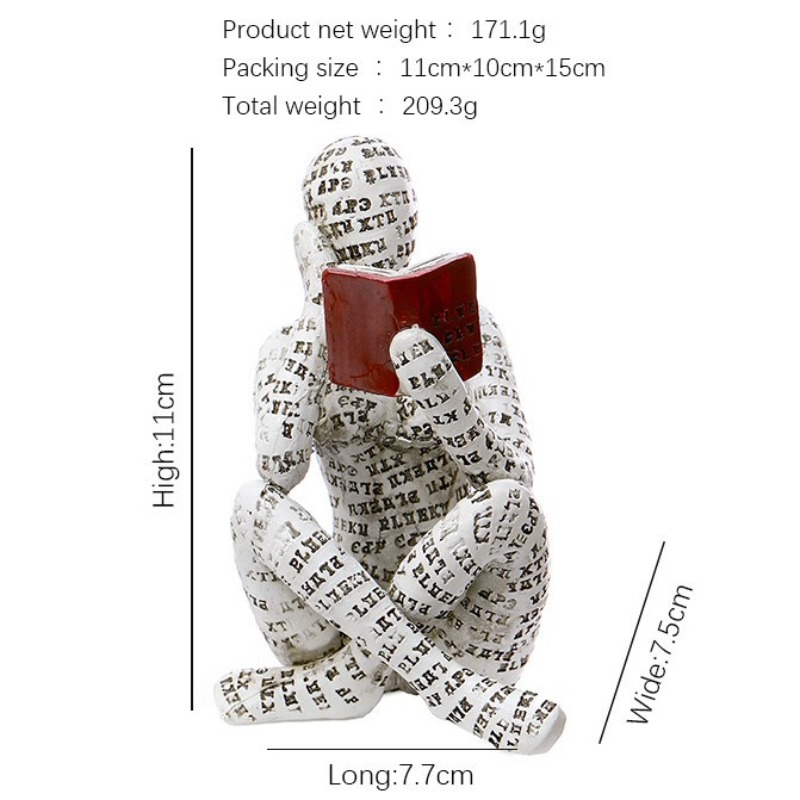 1pc Mini Reading Female Image  - Resin Art Images ulasan dan harga