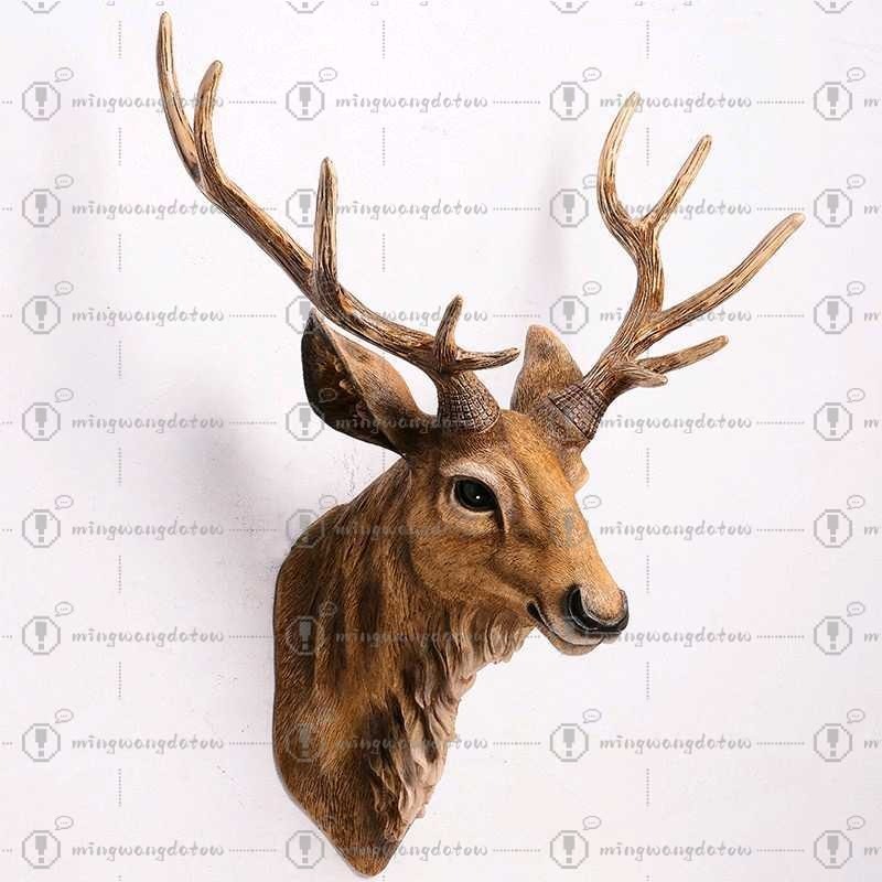 Faux Deer Head 17 inch Faux An - Resin Art Decor ulasan dan harga