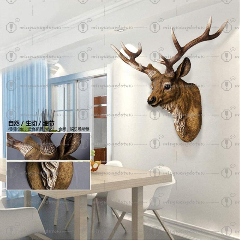 Faux Deer Head 17 inch Faux An - Resin Art Decor ulasan dan harga
