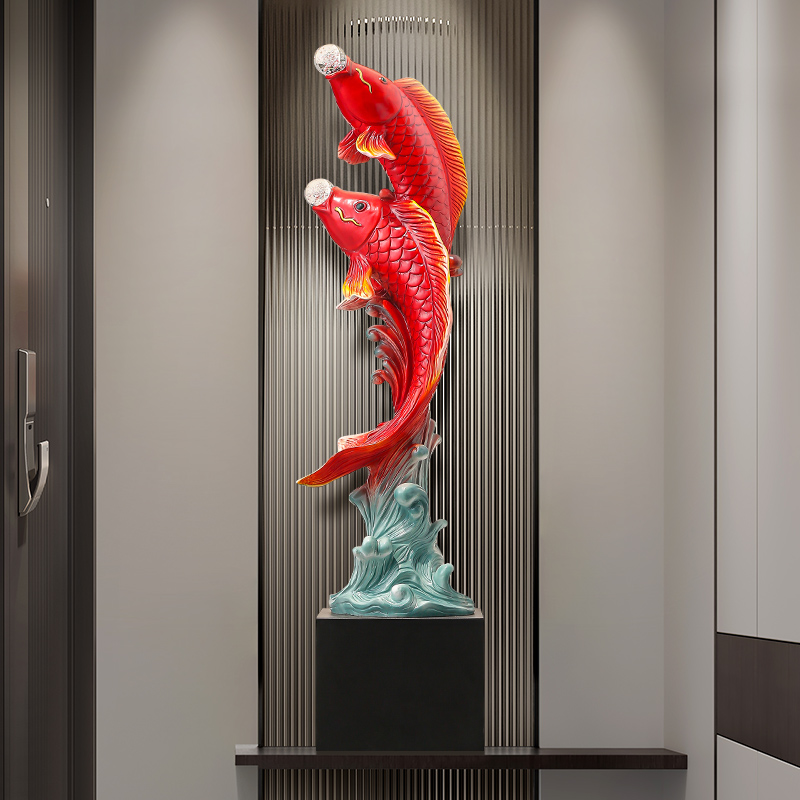 Five-Flavored Fish Sculpture,R - Resin Art In Floor ulasan dan harga