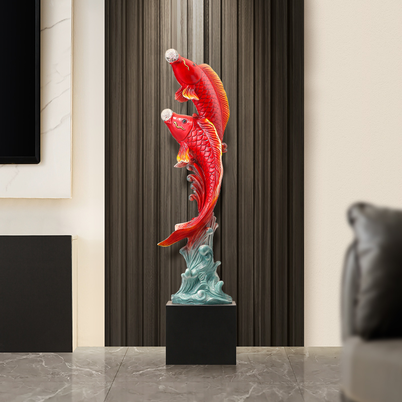 Five-Flavored Fish Sculpture,R - Resin Art In Floor ulasan dan harga